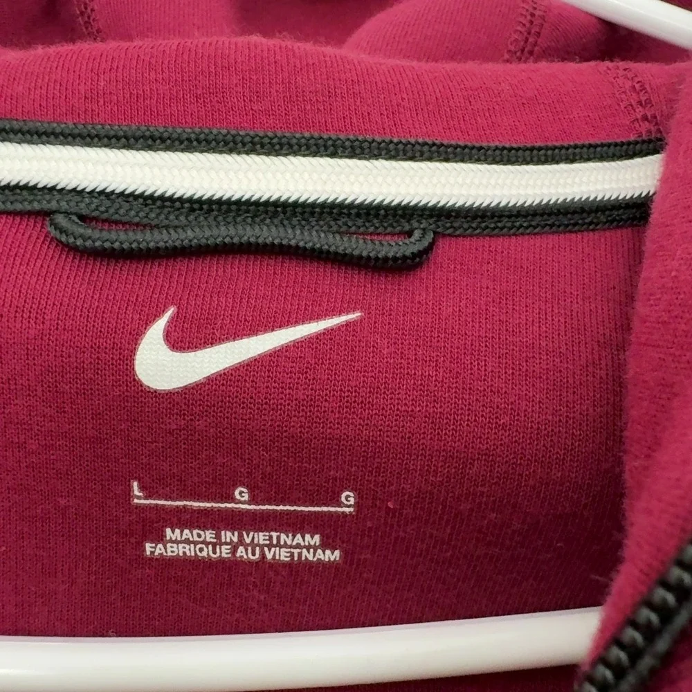 BC High Football Nike Full Zip Hoodie Mens L Maroon Cotton Tech Fleece Athletic